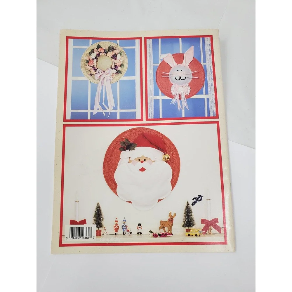 Simplicity 3795 Hats A-Door-Able Sewing Pattern Holiday Door Decor Vintage 1990s
